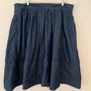 EShakti Chambray button front skirt